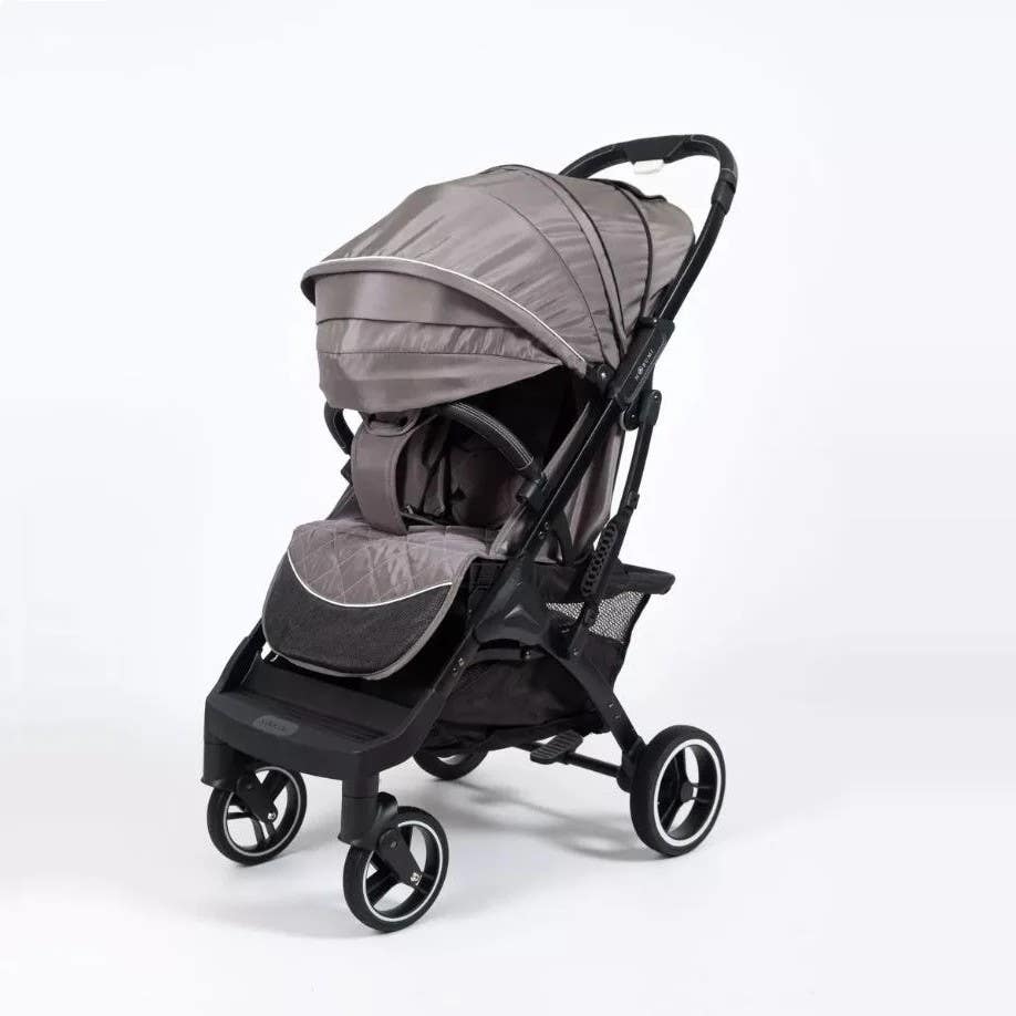 Dearest K3 Lightweight Stroller with Full Recline and One-Hand Fold, Gray