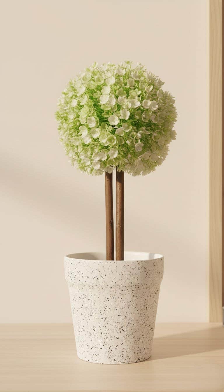 Modern Green Decorative Vase with Artificial Plant