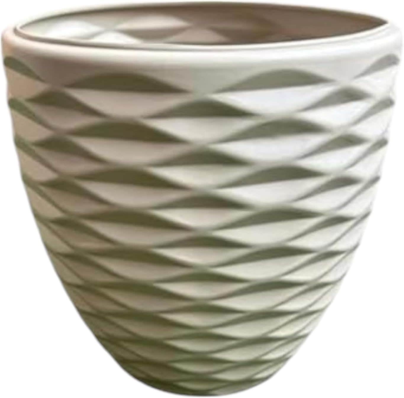 Portal Diamond Plant Pot 30 cm Beige Plastic