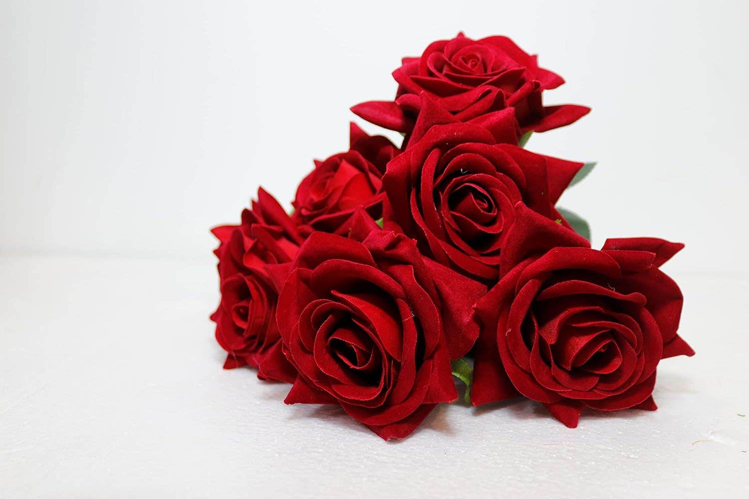 Generic Red Rose Plush Fabric Artificial Flower Home Décor Lightweight - In Stock