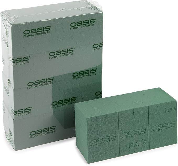 Oasis Green Floral Foam Molds (Pack of 6) - Professional Flower Arrangement Fixative