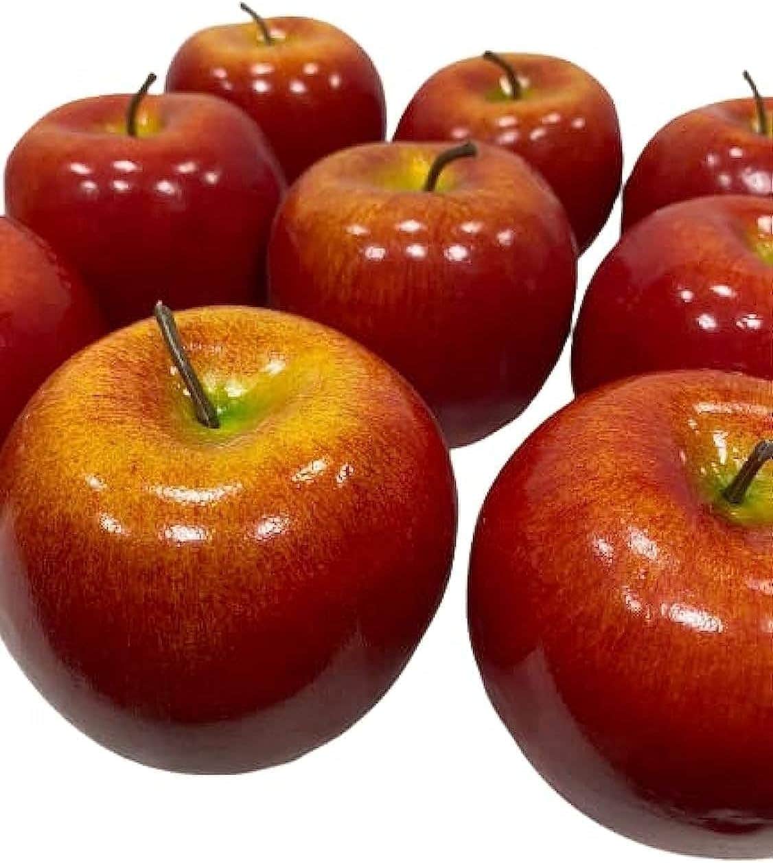 Artificial Apples Decor Set of 9 Artificial Fruits