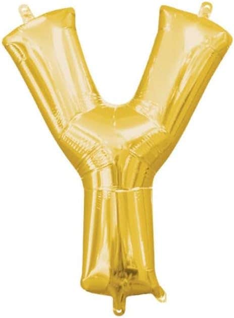 Large Gold Foil Letter Y Balloon - Birthday Party Decoration (16 Inch)