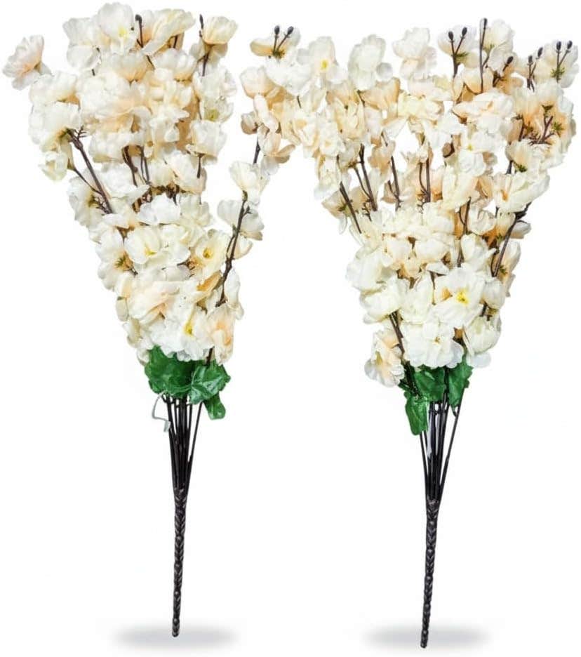 Bouquet Flowers Apricot Natural Colors 2 Set