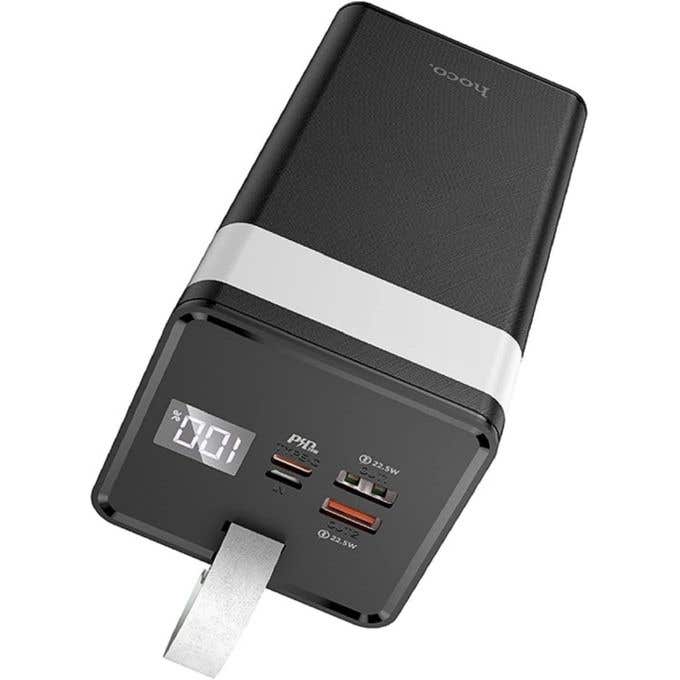 Hoco J86A Powermaster Power Bank, 50,000 mAh Capacity – 22.5W Fast Charging, with Flashlight - Black