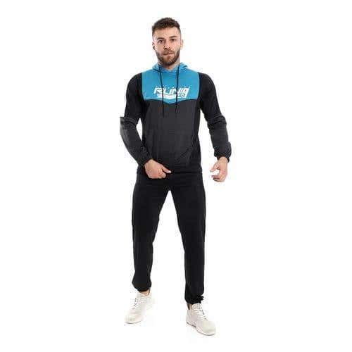 Caesar Rosetta Men's Tracksuit, with Hoodie and Pants - BlackBlue