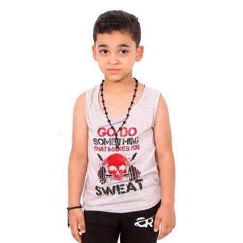 Caesar Cotton Sports Tank Top Boys' - Grey