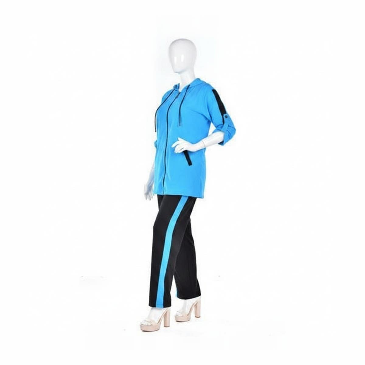 Caesar Cotton x Lycra Training Suit - Blue/Black