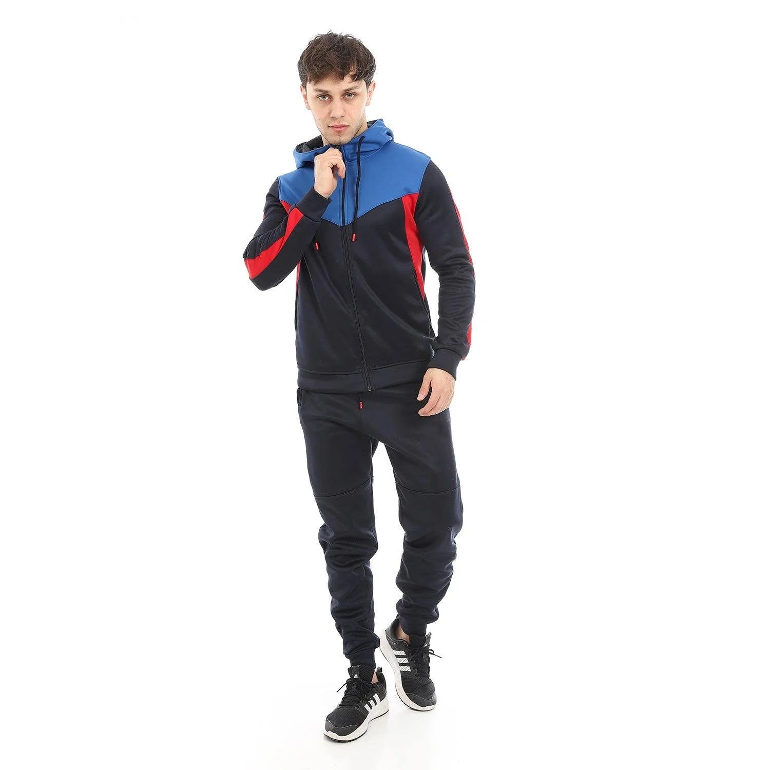 CAESAR Men's Cotton Training Suit with Front Pocket - Multicolour