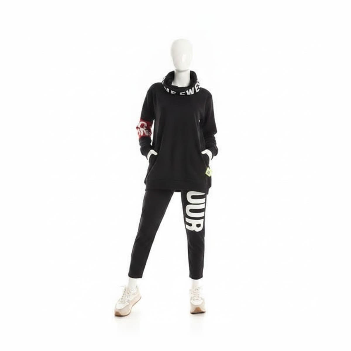 Caesar Women's Viscose x Lycra Training Tracksuit - Black