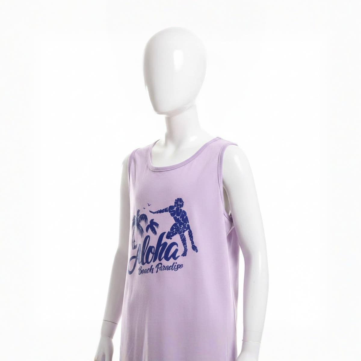CAESAR Boys Cotton Sleeveless T-Shirt - Light Purple - Size 6