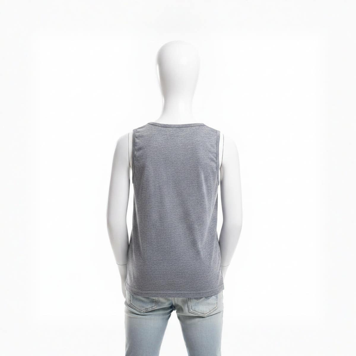 CAESAR Boys Cotton Sleeveless T-Shirt - Grey - Size 6, Active Sports Wear