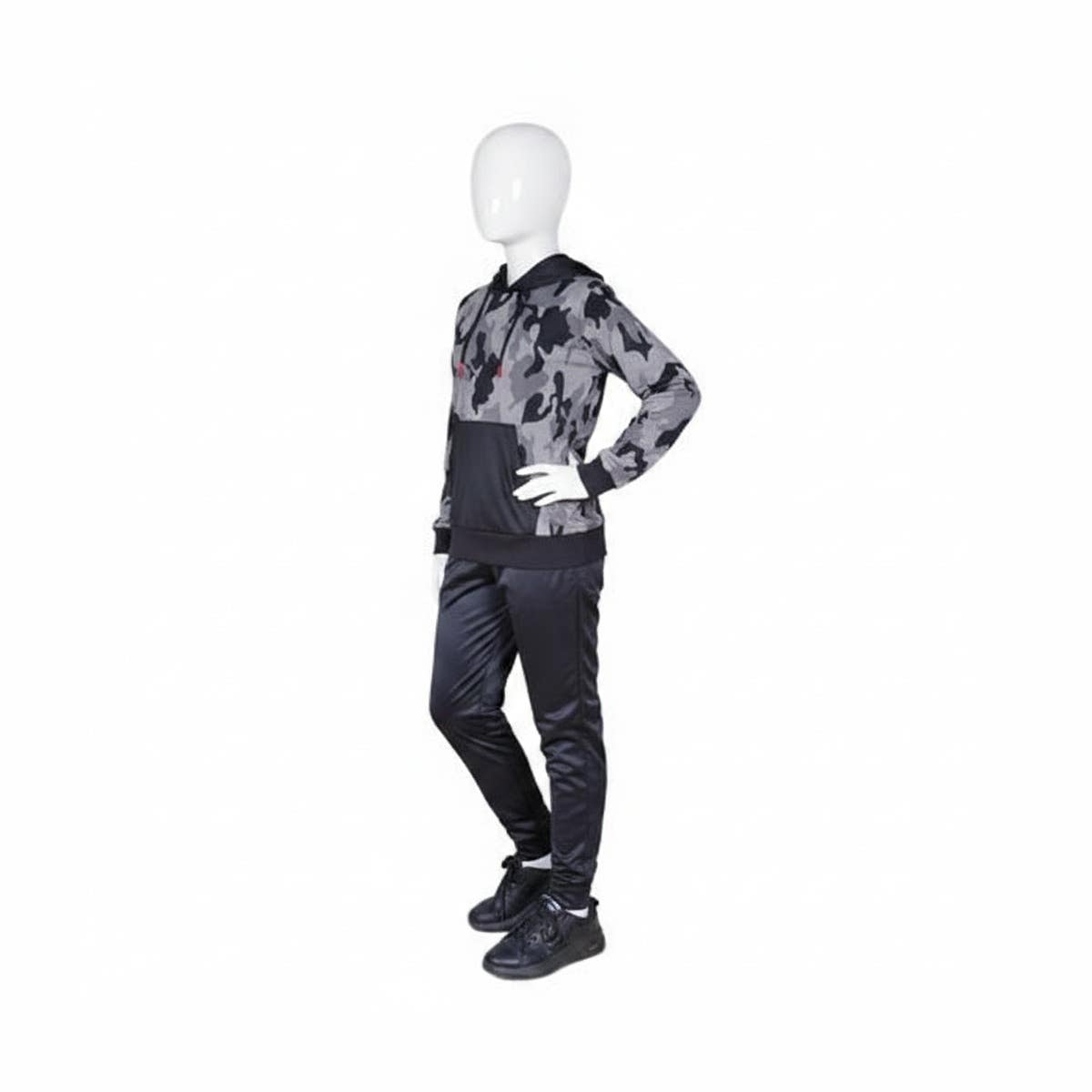 CAESAR Girl Training Suit with Pocket - Grey Army Active Set