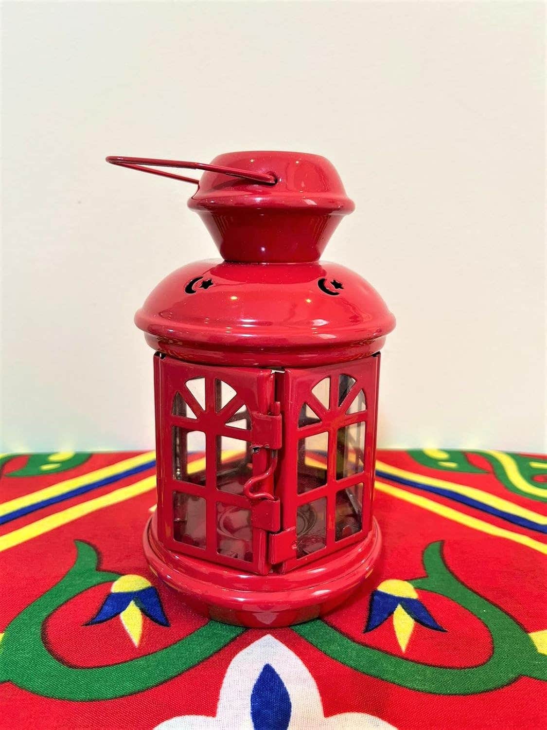 Red Metal Ramadan Lantern Candle Holder - Premium Quality - Stellar Stores