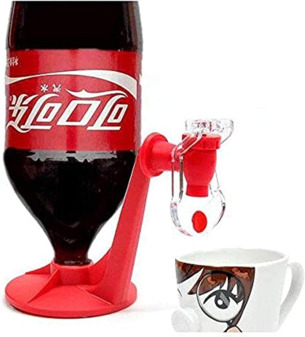 OVA Reversible Fizz Saver Soda Dispenser - Red Plastic Bottle