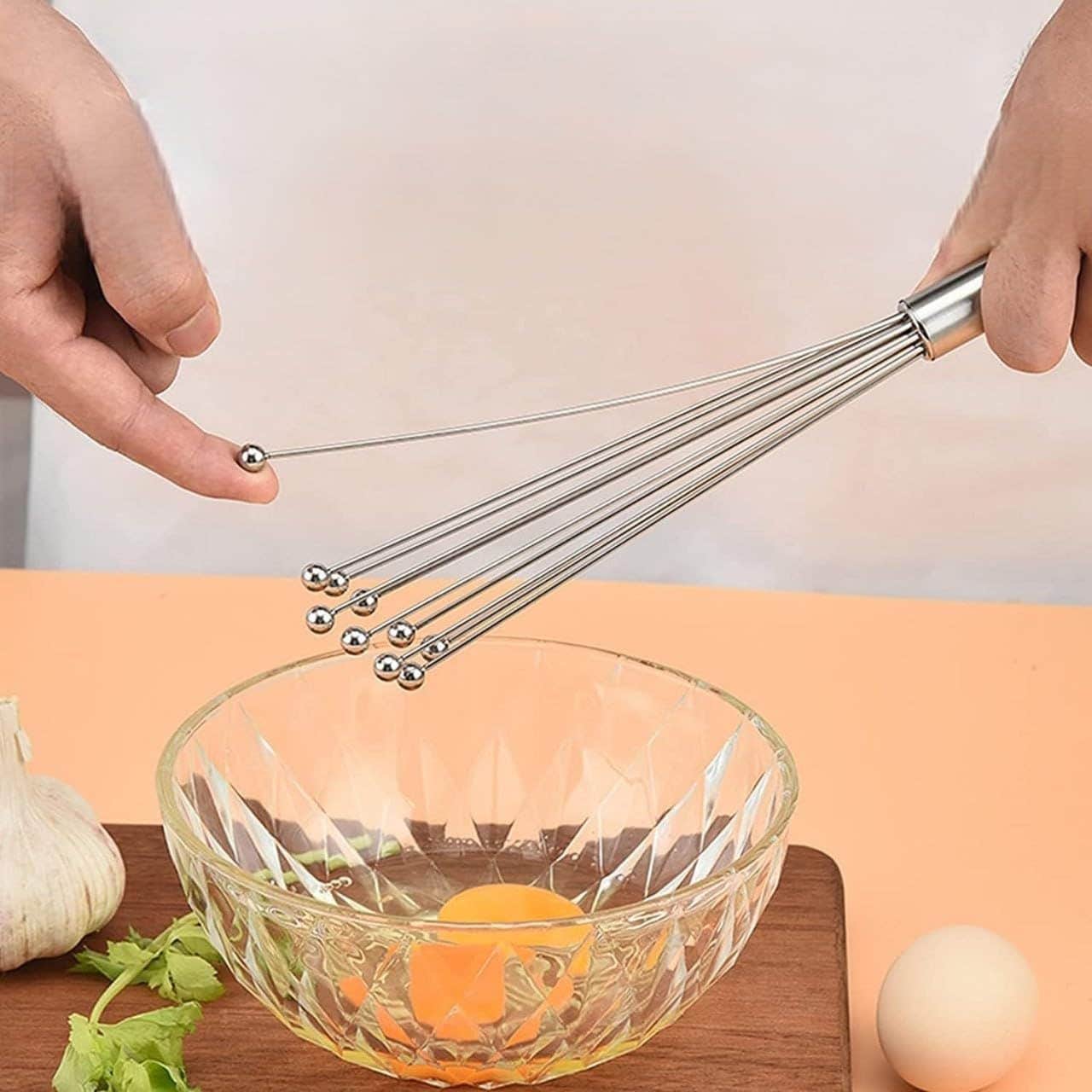 Generic Stainless Steel Ball Whisk Egg Beater - Large Size Kitchen Utensil