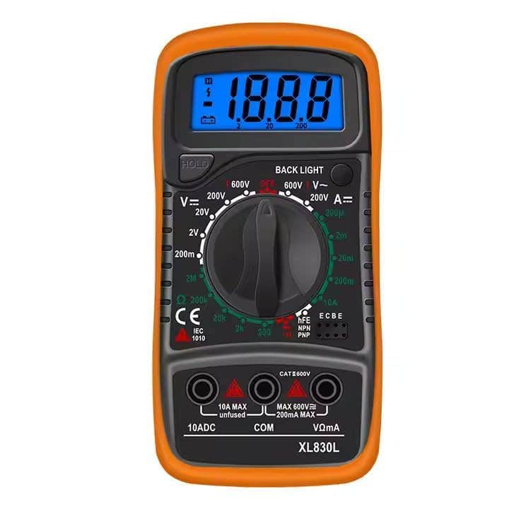 Generic Professional XL830L Digital Multimeter - Voltage, Current, Resistance, Capacitance - Ergonomic Design