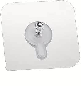 Adhesive Screw Hooks for Punch-Free Hanging - Set of 10 Wood Hooks