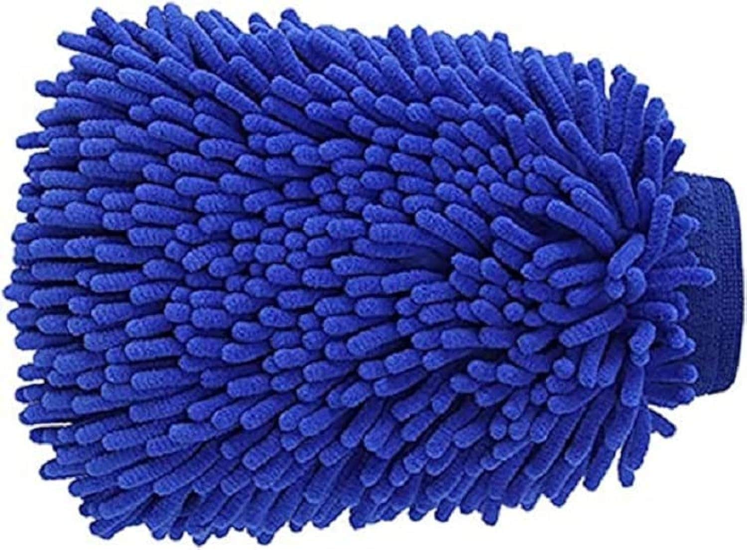 Spaceshoop Microfiber Two Sided Chenille Car Wash Glove - Blue
