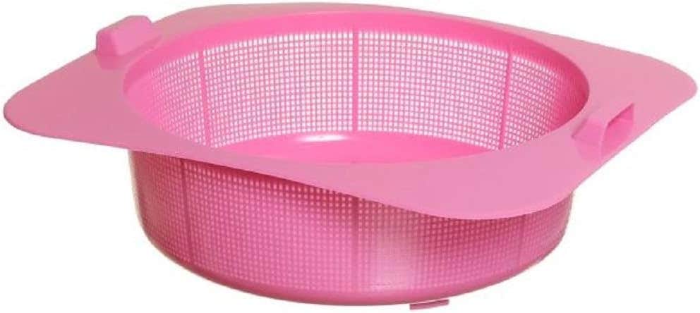 Lamsa Plast Plastic Over Sink Vegetable Strainer - Pink - 35 x 50 cm