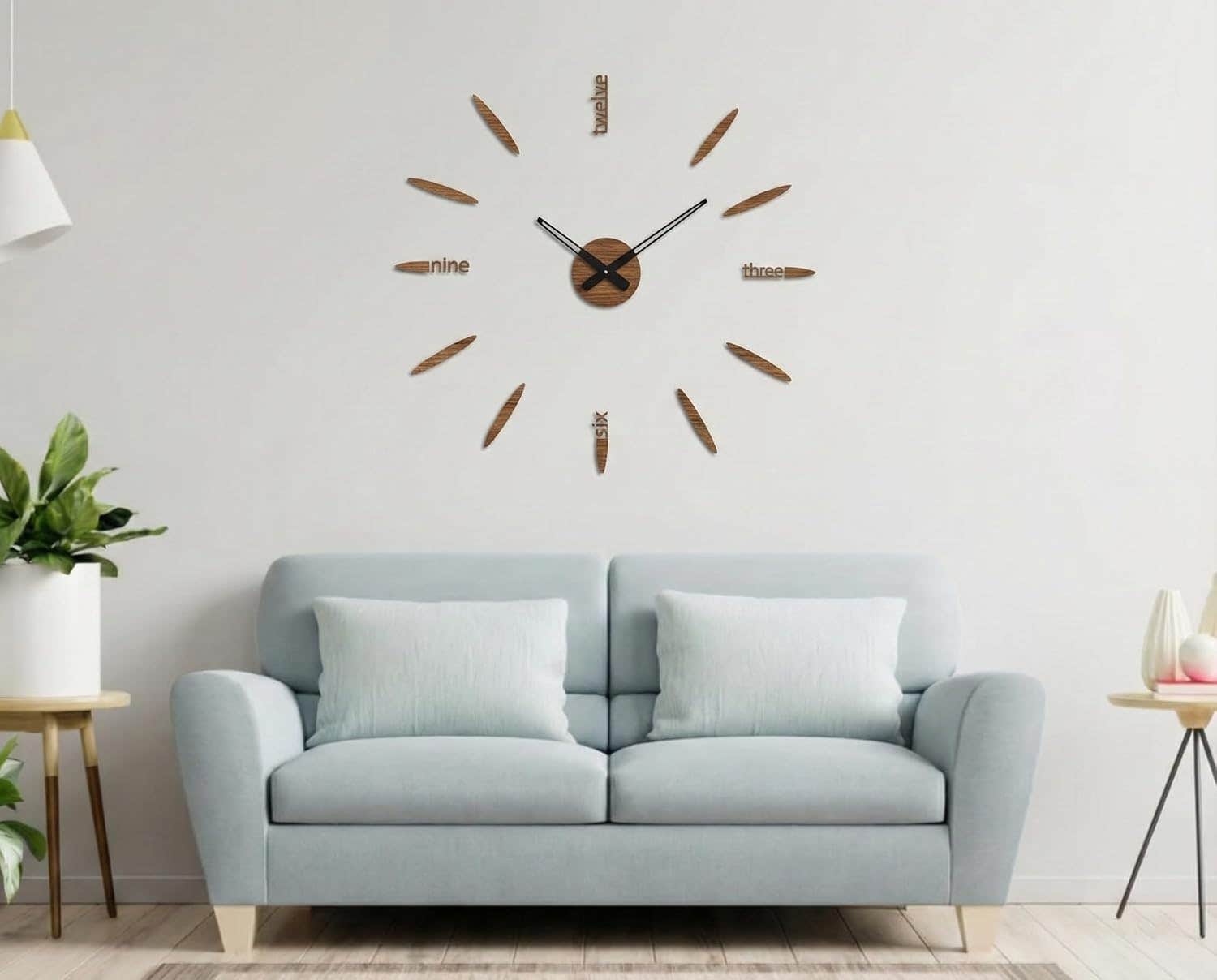 Wooden 3D Wall Clock - Creative Brown - 120 cm - Home Gallery