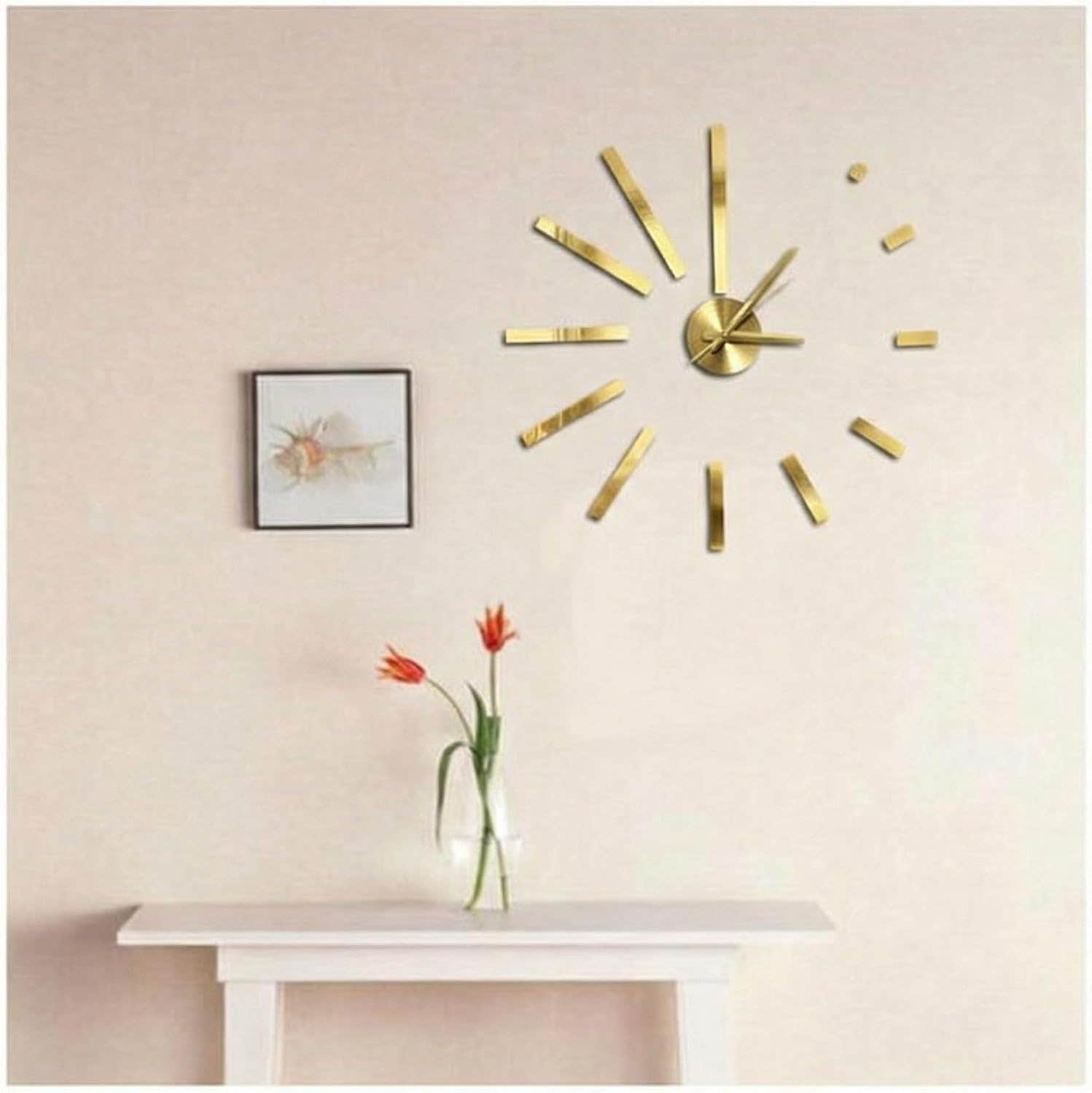 Modern Gold Wooden Wall Clock - 80 cm Diameter - Home Gallery - Stylish Home Decor