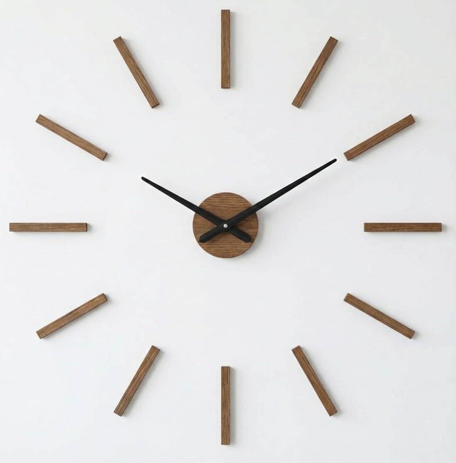 Wooden Rustic 3D Wall Clock - Brown, 120 cm - Home Gallery