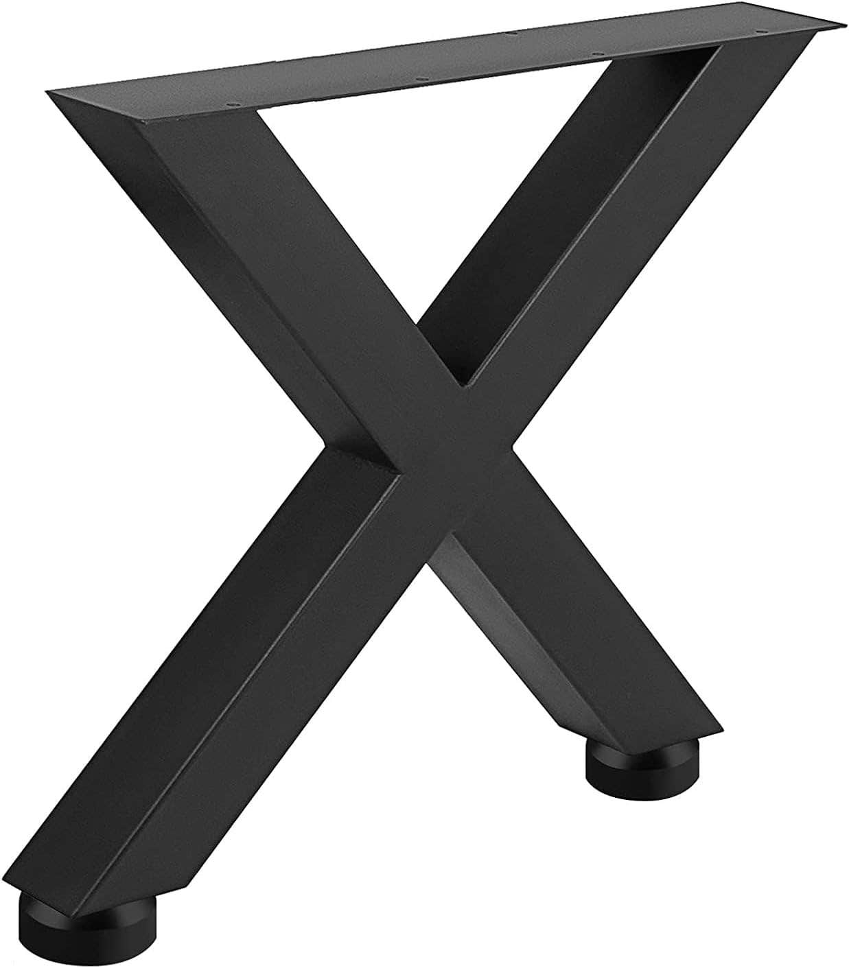 Stellar Stores X-Shaped Black Metal Table Legs - Industrial Style - H72cm W60cm