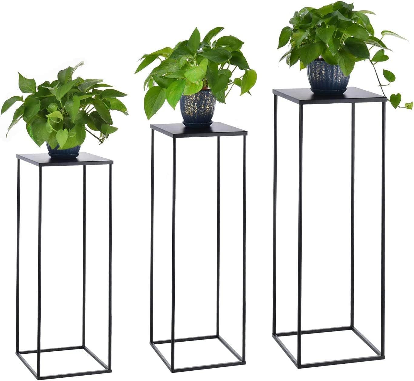 Black Metal Plant Stand Set of 3 for Indoor Plants