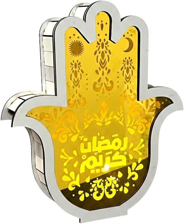 Stellar Stores Hand Shaped LED Ramadan Decoration - Arabic Calligraphy Design