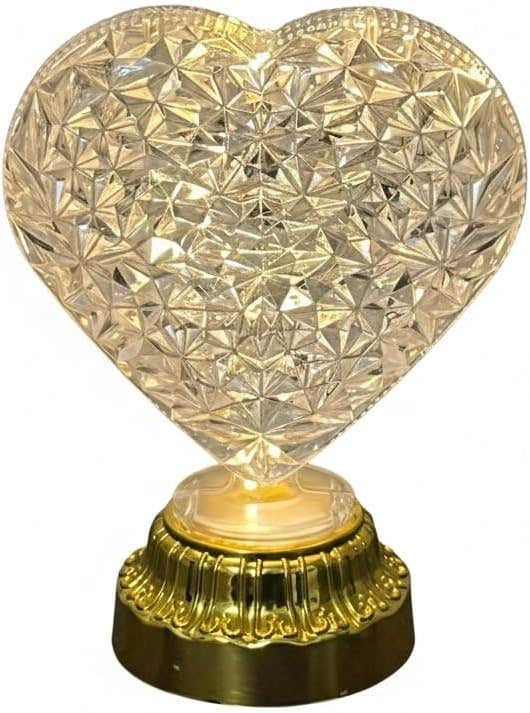 LED Heart-Shaped Ramadan Mini Lamp - Golden Decor for Bedroom & Living Room