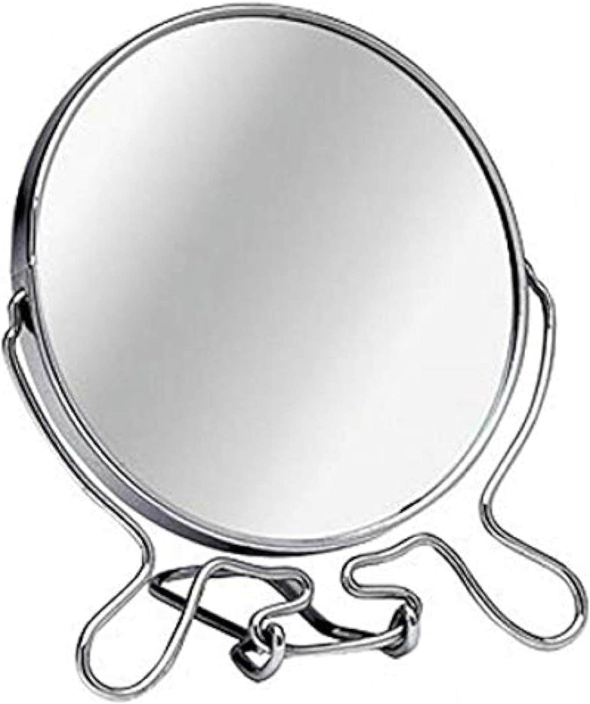 7" Double Sided Metal Round Mirror, Practical and Stylish Design