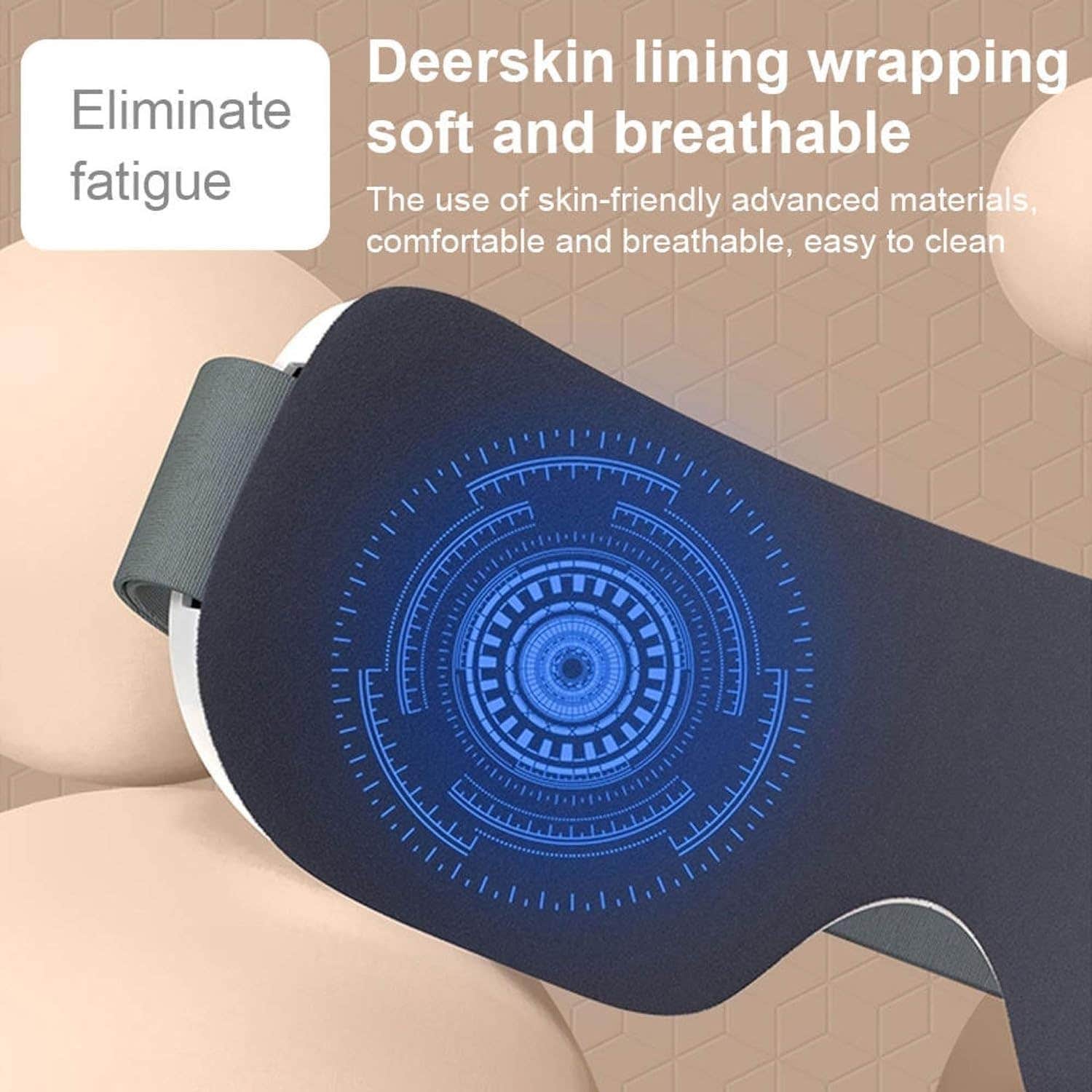 MURCY Eye Massager with Heat Therapy & Music - Rechargeable, White