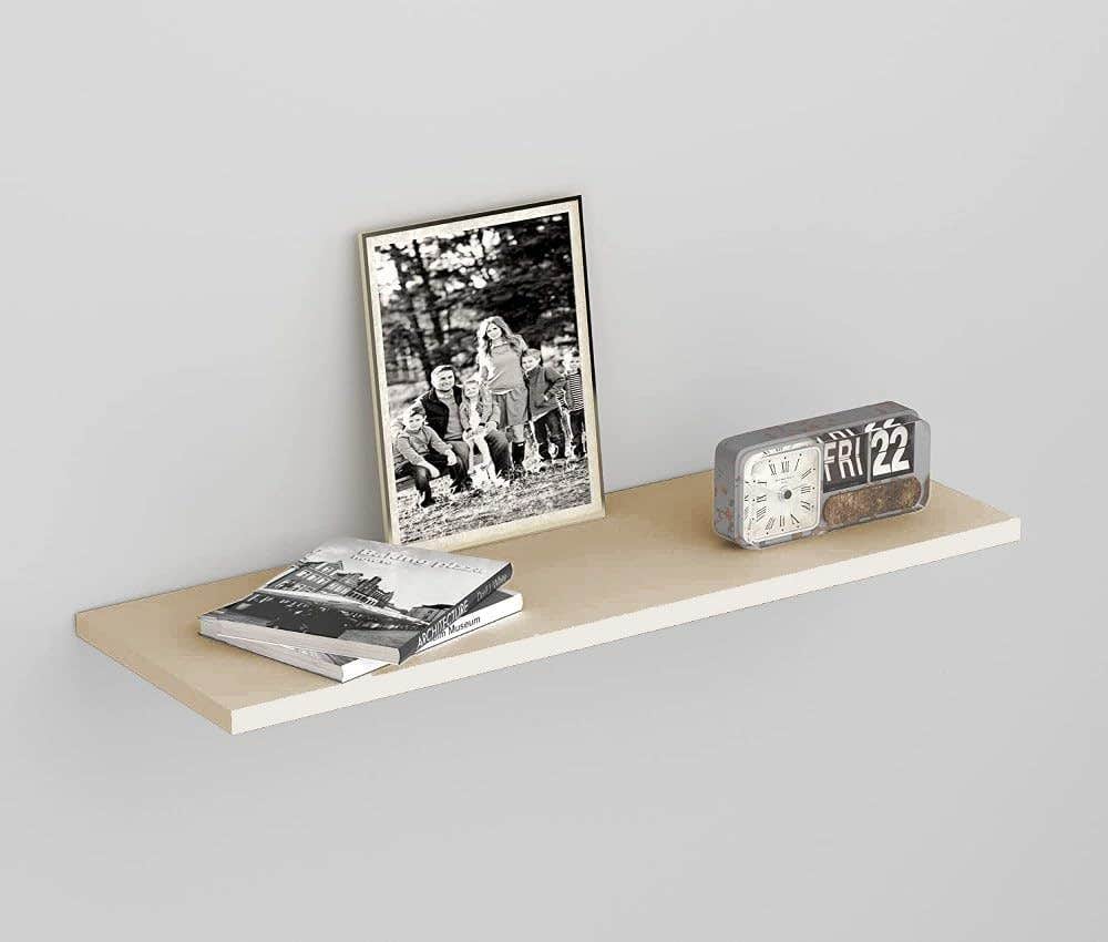 Home Gallery Beige Floating Shelf 80x20 cm - Water Resistant, Easy to Install