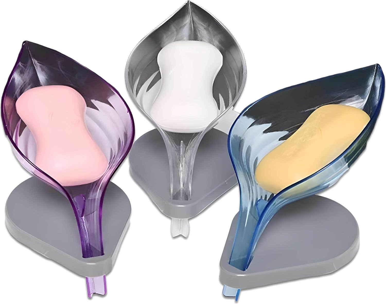 Bathroom Soap Holder - Practical Paper Design with Solid Plastic and Adhesive Base for Efficient Maintenance and Air Launch in a Variety of Colors (3 piece of the color shown) The color may vary depending on stock availability