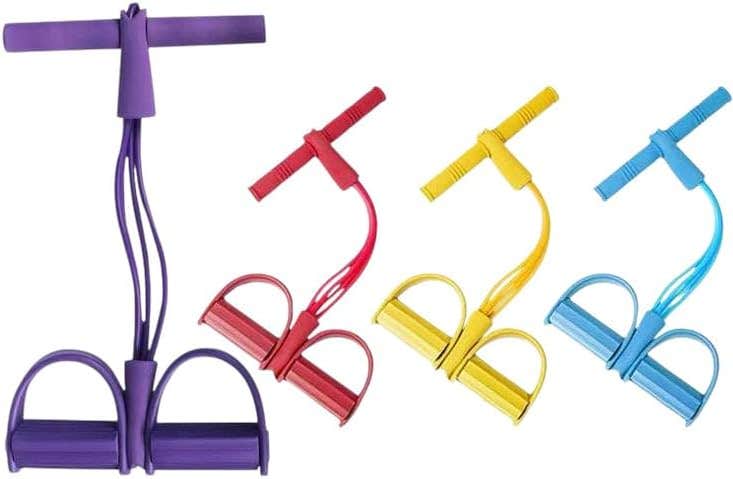 Pedal Resistance Band, Sit-Up Pull Rope, Foot Pedal Exerciser, Multi-Color, Home Fitness Equipment The color may vary depending on stock availability