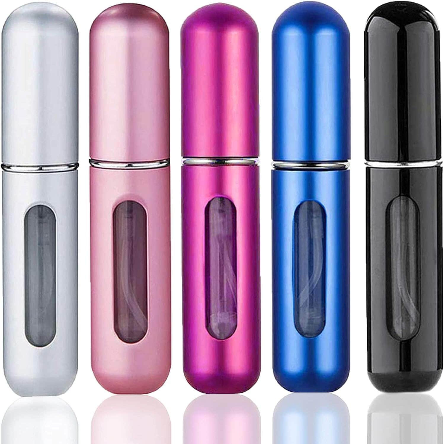 Easy to Fill Travel Perfume Atomizer Bottle - Glass & Mineral Assorted colors The color may vary depending on stock availability