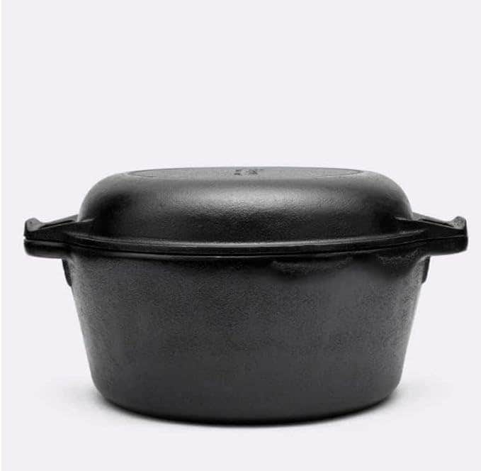 25 cm Pre-Seasoned Cast Iron Dutch Oven with Lid - Heavy Duty Cookware