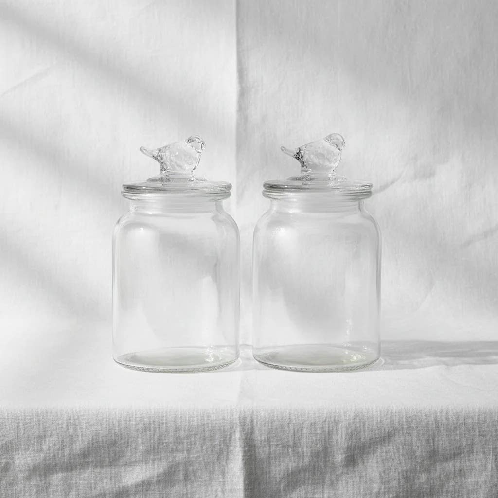 The Minimalist Culinary Sanctuary (Storage Glass Jars 2 Pcs)