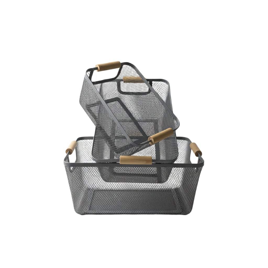 Wire bathroom basket set