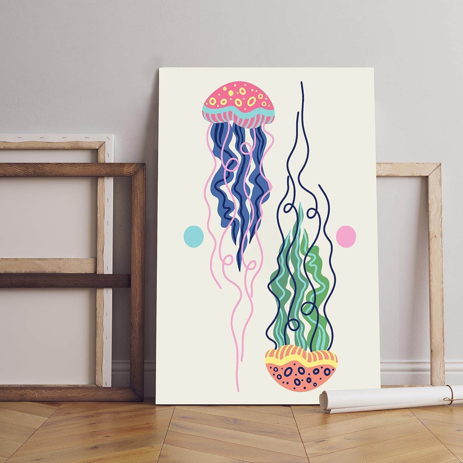 Home Gallery animal jellyfish underwater Printed canvas wall art 60x40 cm