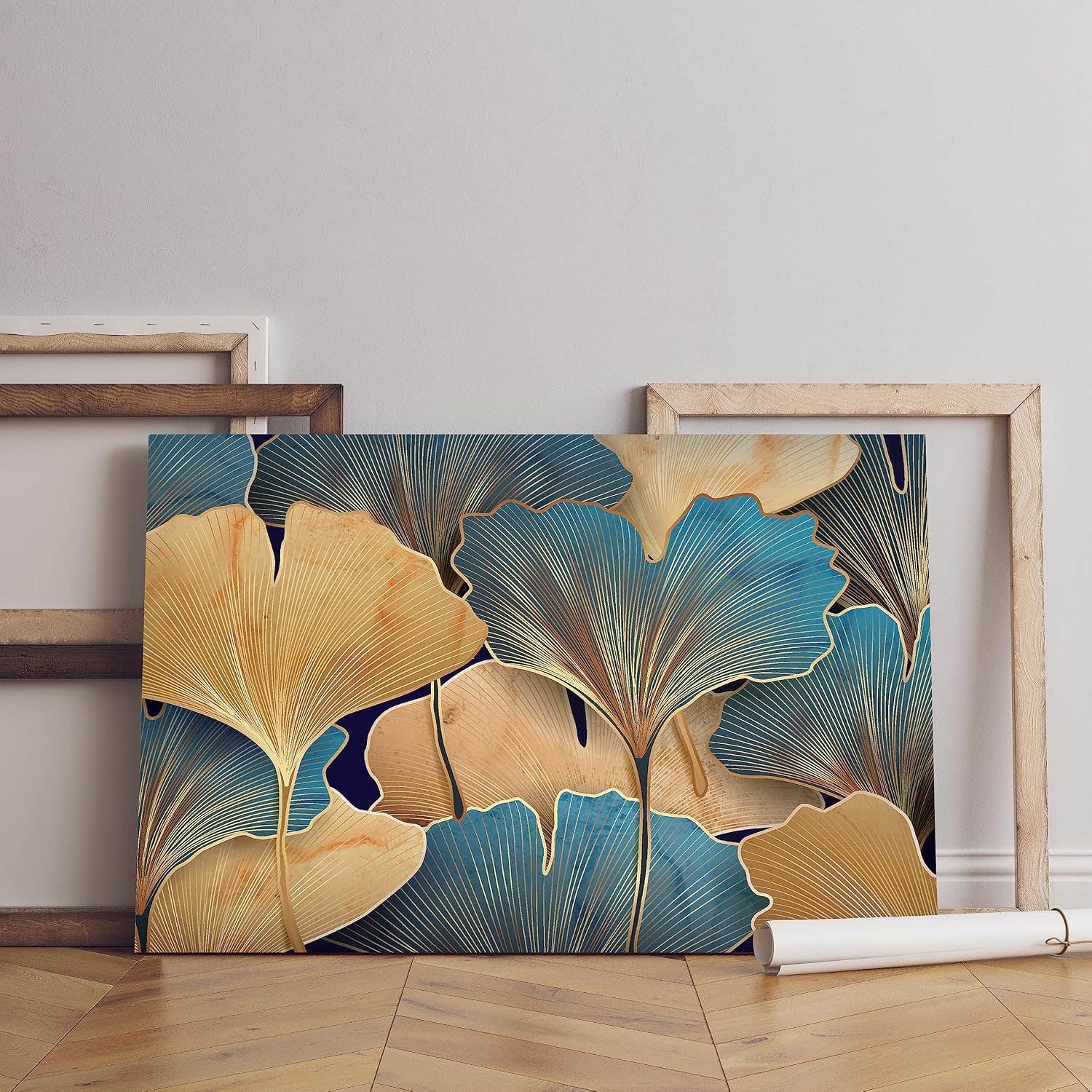 Home Gallery Zontiki zoloto sinie Printed canvas wall art 60x40 cm