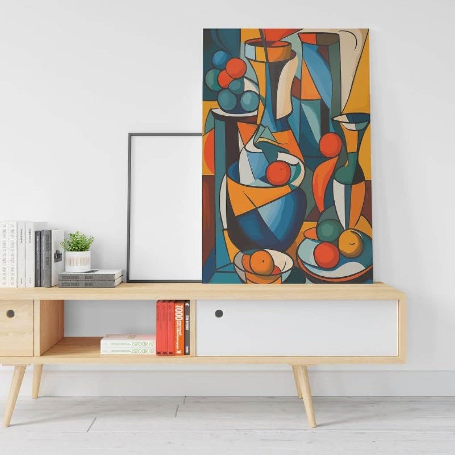 Home Gallery Mediterranean Fruit Cocktail plates and bottles Printed canvas wall art 60x40