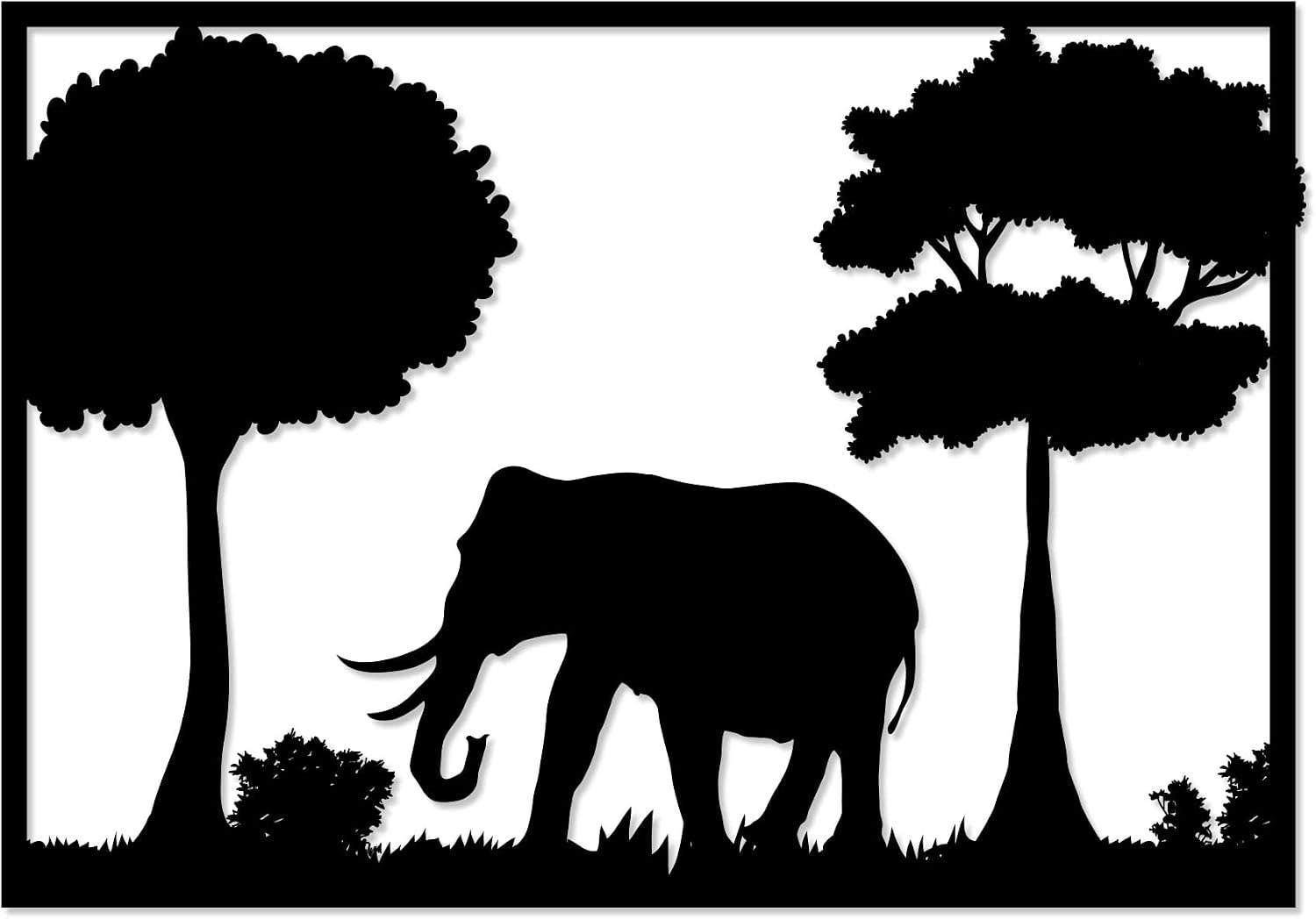 Home Gallery Decorative Elephant wooden wall Art 60X80 cm