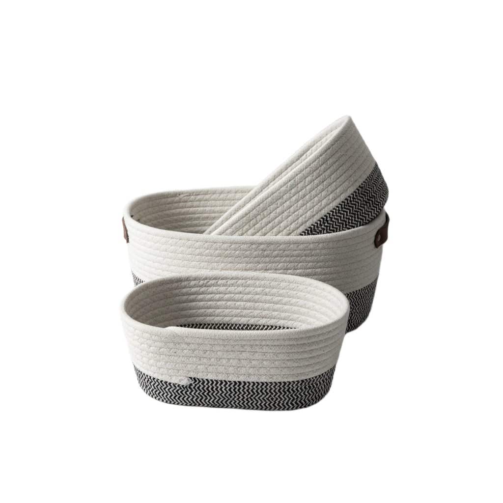 Oval Fabric Basket Bathroom Set - Style 492