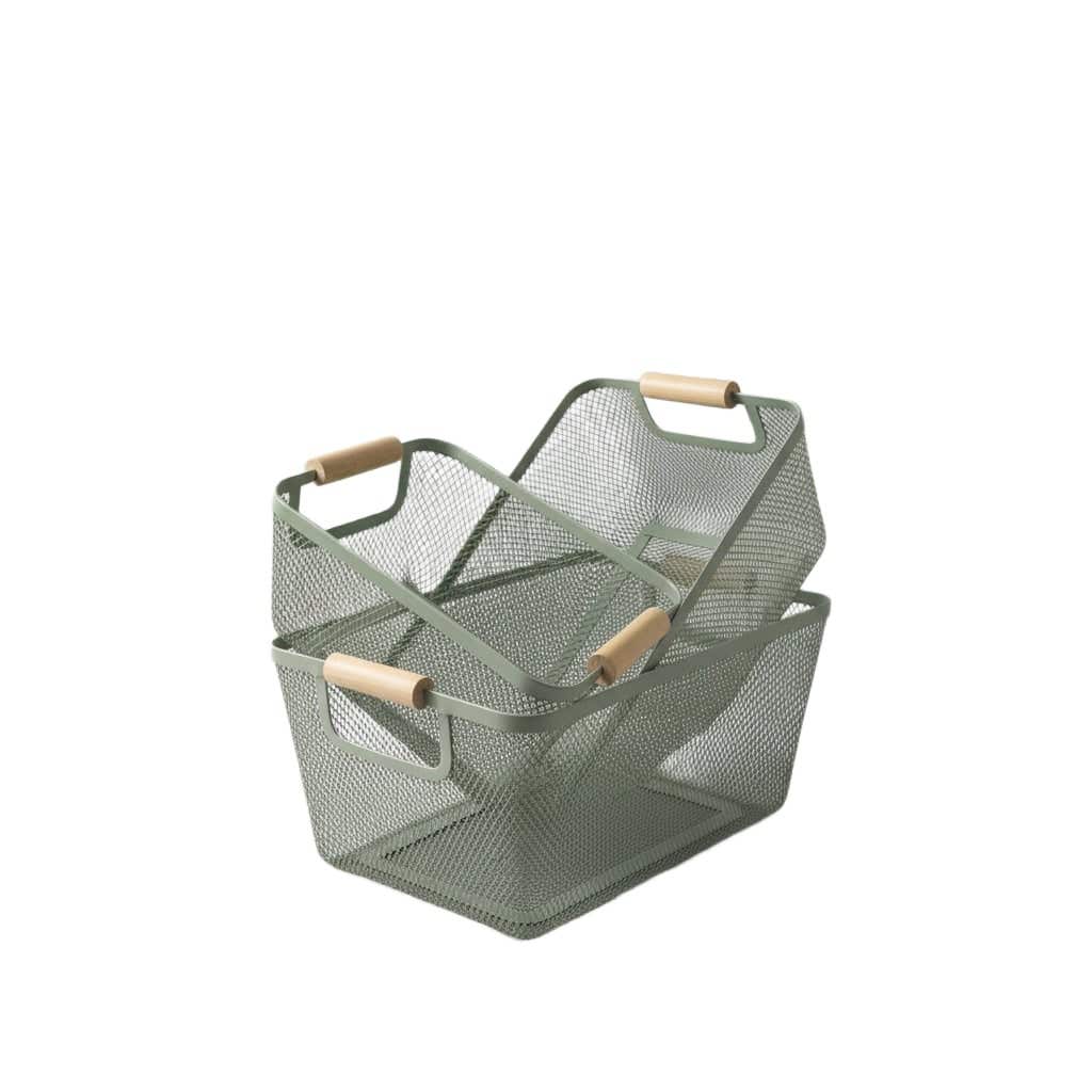 Wire bathroom basket set