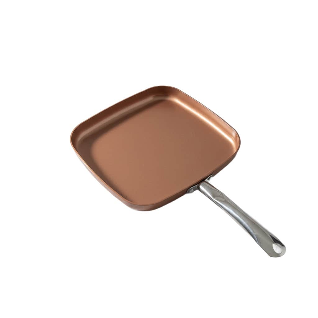 The Ferro Minimalist Carbon Steel Griddle Pan (30x30cm)