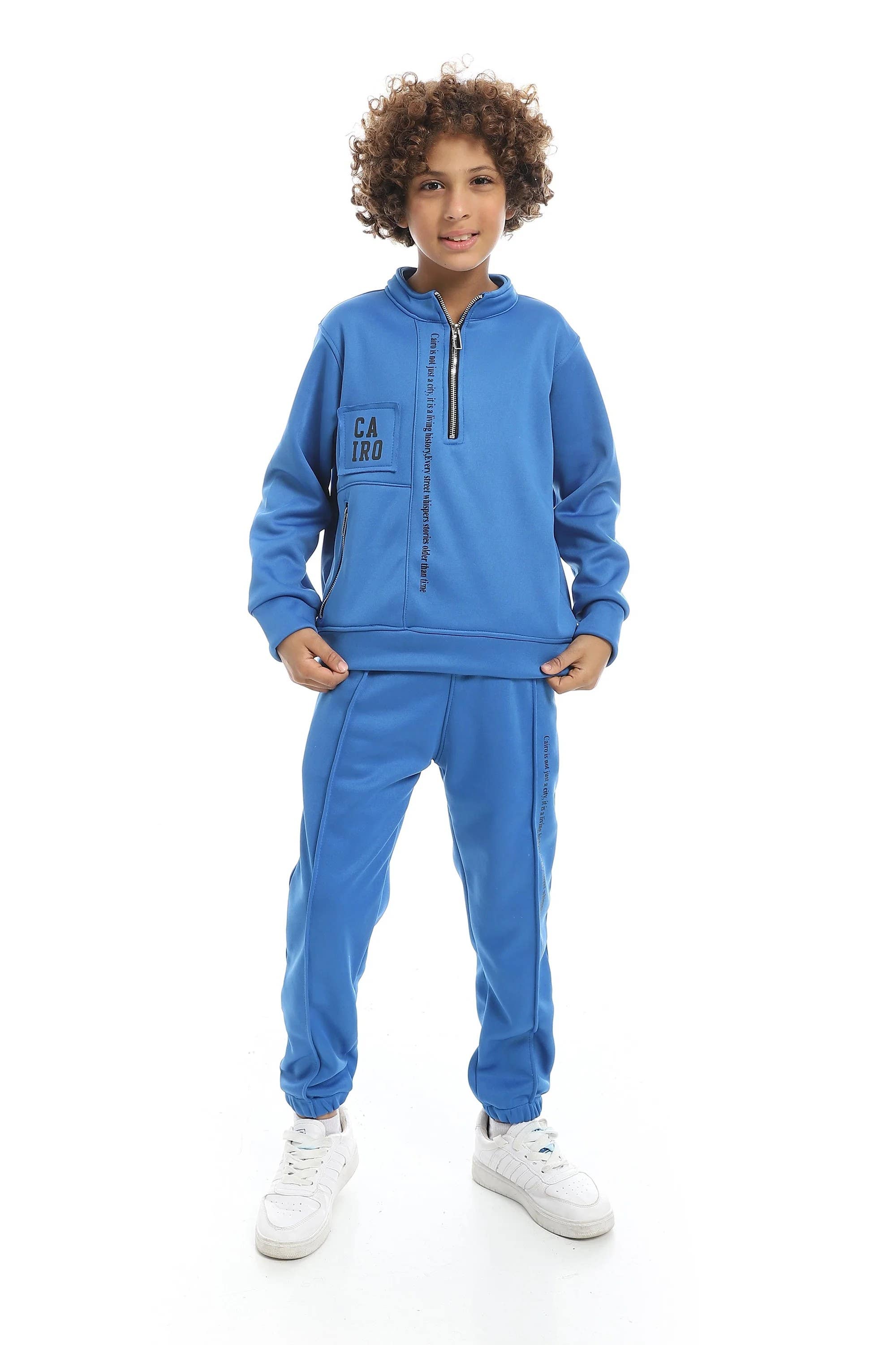 CAESAR Boy's Zipper Tracksuit with Prints | Active Kids Wear