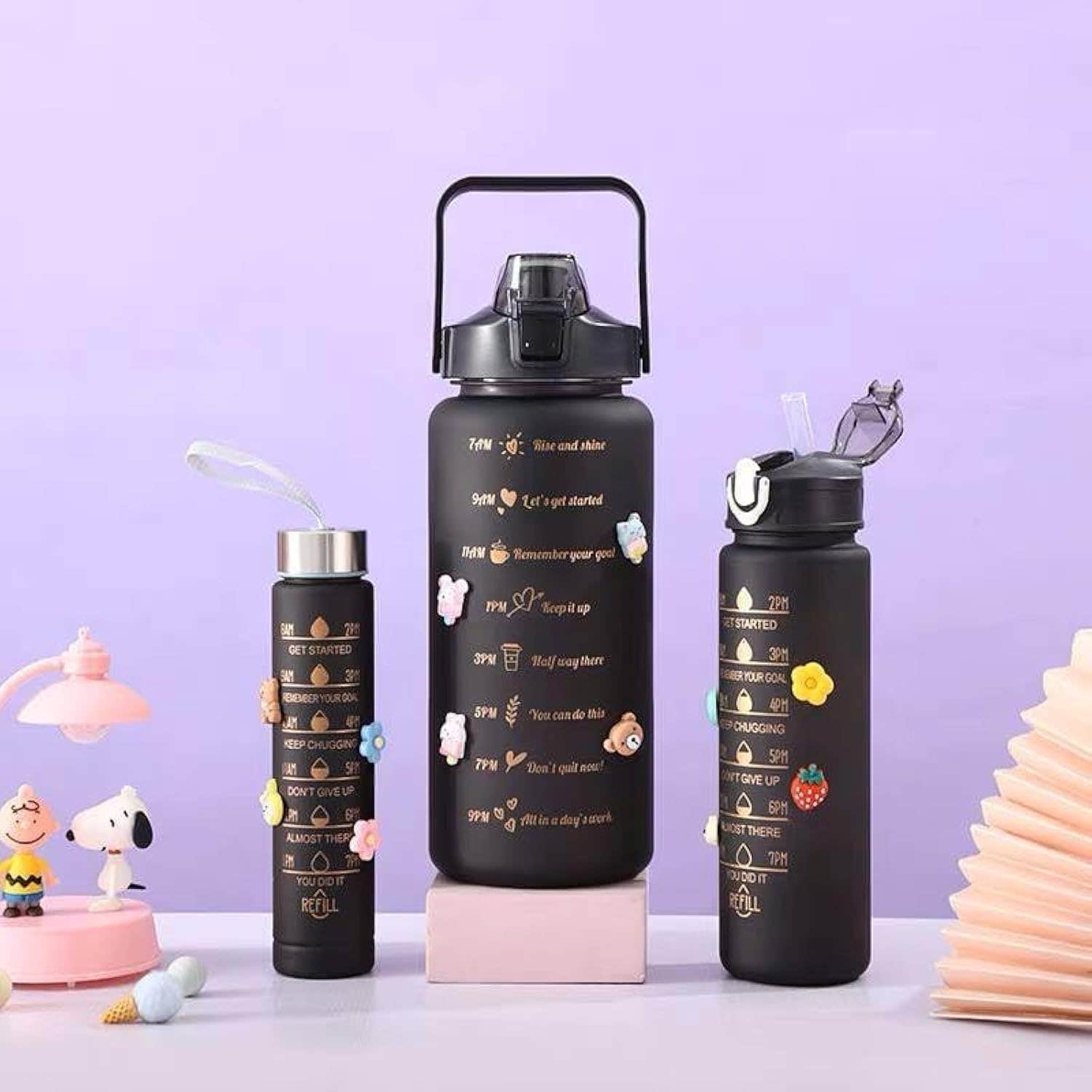 Al Arab 3-Pack Leak Proof BPA-Free Sports Water Bottle Set