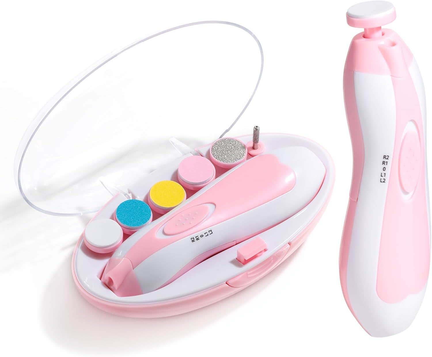 Oneleaf Baby Nail Trimmer Kit with LED Light - Pink